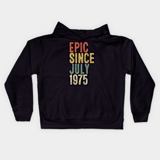 Fun Epic Since July 1975 45th Birthday Gift 45 Year Old Kids Hoodie